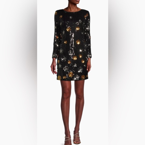 Milly Selene 3D Floral Sequins Backless Dress.  New Beautiful elegant - Picture 1 of 11